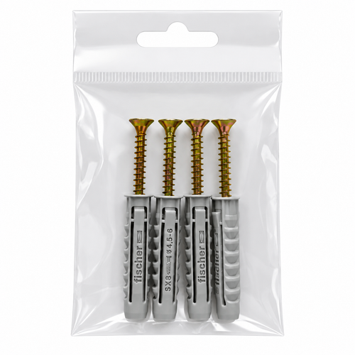 SET ZA MONTAŽU ELEKTRIČNIH RADIJATORA – FISCHER SX 8 + VIJCI 4,5 × 40 MM