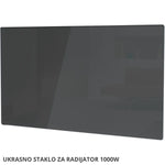 Tamno sivi sjajni stakleni panel za ukrasno staklo nobø top premium radijator 1000w