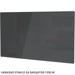 Dark sivi sjajni stakleni panel za nobo top premium radijator 1250 w ukrasno staklo za top premium model